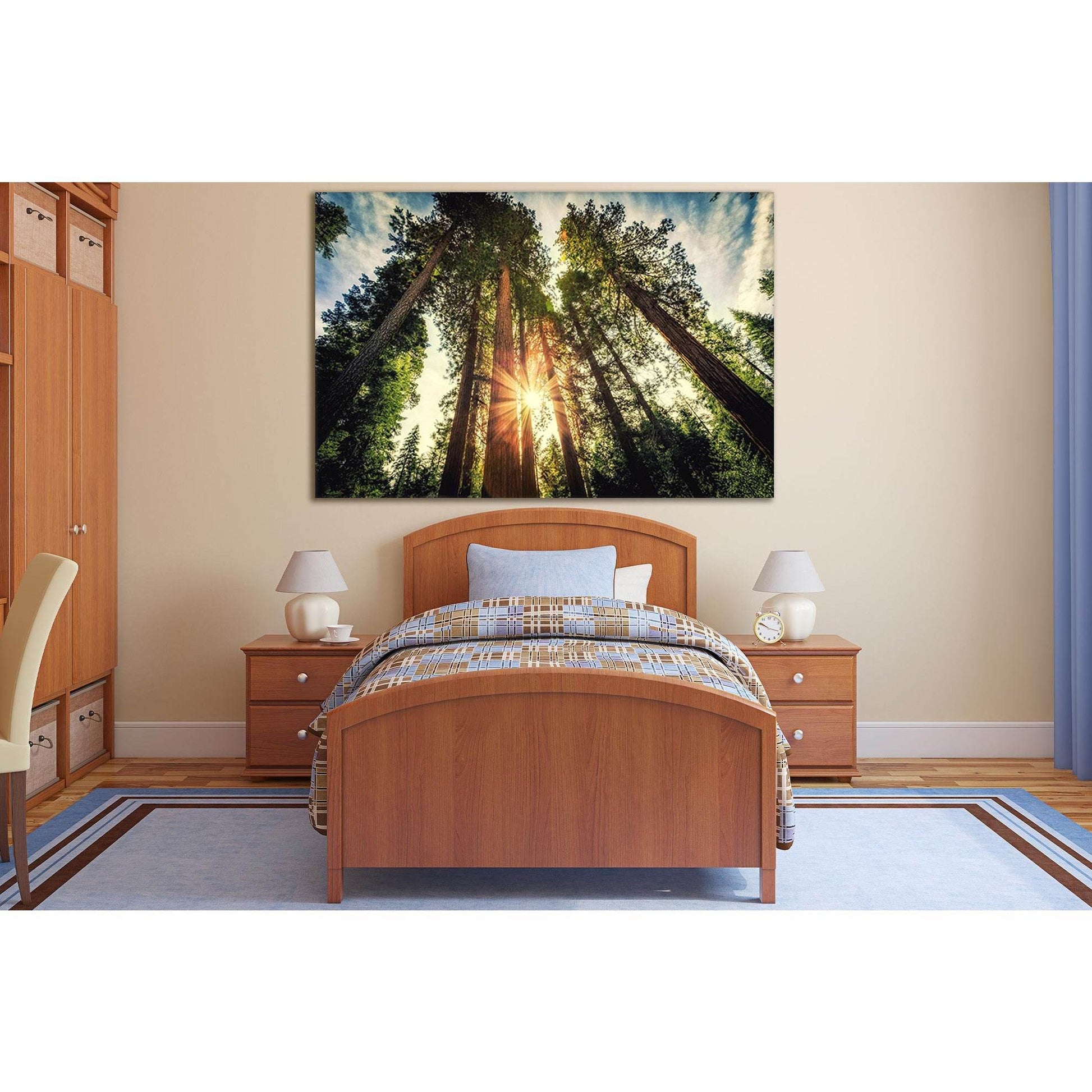 Tall Forest Sequoias №SL523 Ready to Hang Canvas Print - Zellart Canvas Prints 0new, ALL_Products, Trees Wall Art