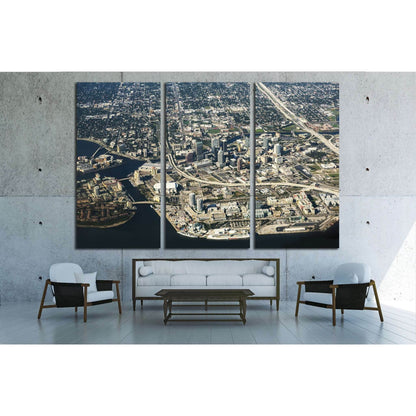 Tampa, Florida Aerial View on a sunny day №1730 Ready to Hang Canvas Print - Zellart Canvas Prints ALL_Products, s-1730