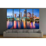 Tampa, Florida, USA downtown city skyline over the Hillsborough River №1692 Ready to Hang Canvas Print