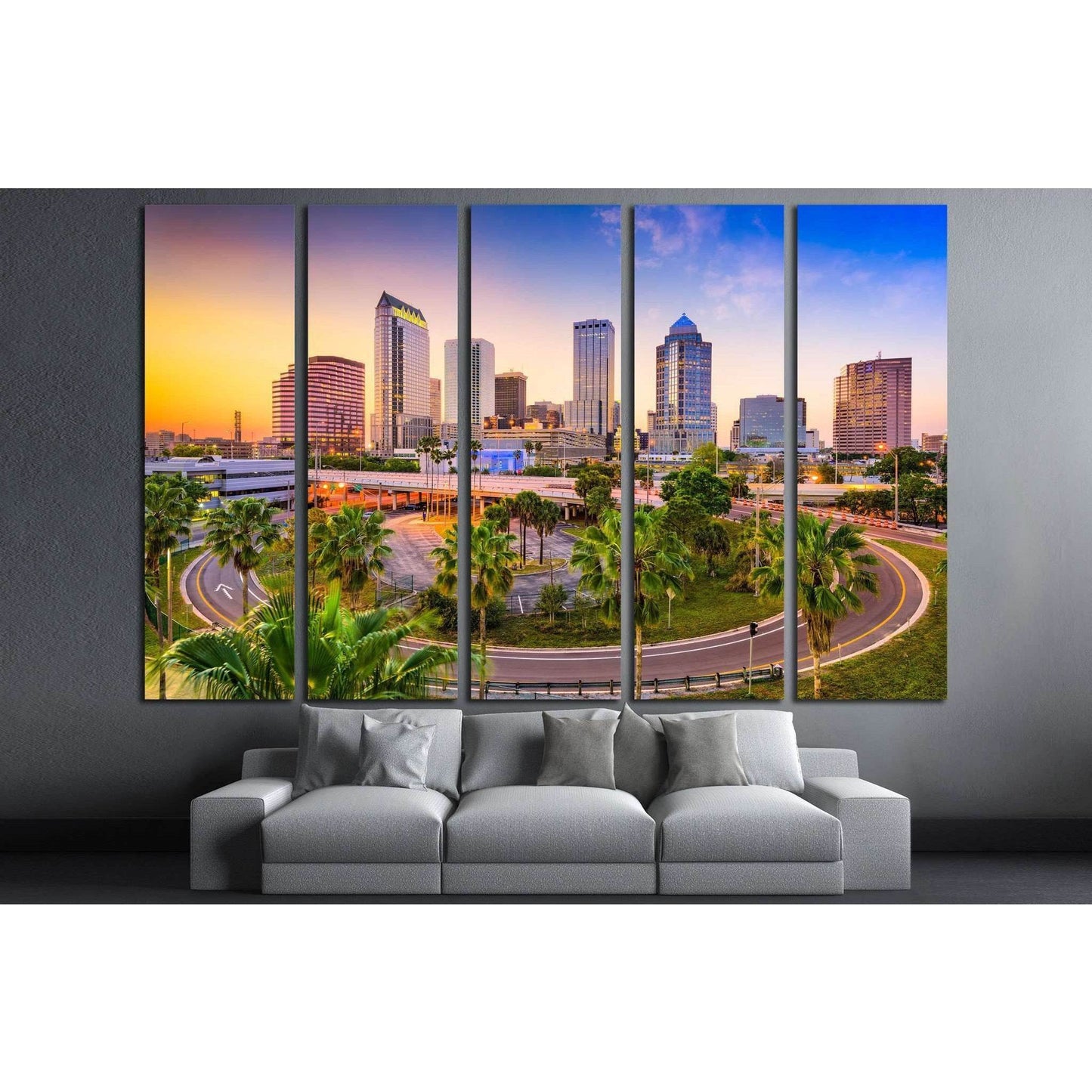 Tampa, Florida, USA downtown skyline №1236 Ready to Hang Canvas PrintCanvas art arrives ready to hang, with hanging accessories included and no additional framing required. Every canvas print is hand-crafted, made on-demand at our workshop and expertly st