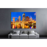 Tampa, Florida, USA downtown skyline on the Hillsborough River №1711 Ready to Hang Canvas Print
