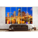 Tampa, Florida, USA downtown skyline on the Hillsborough River №1711 Ready to Hang Canvas Print