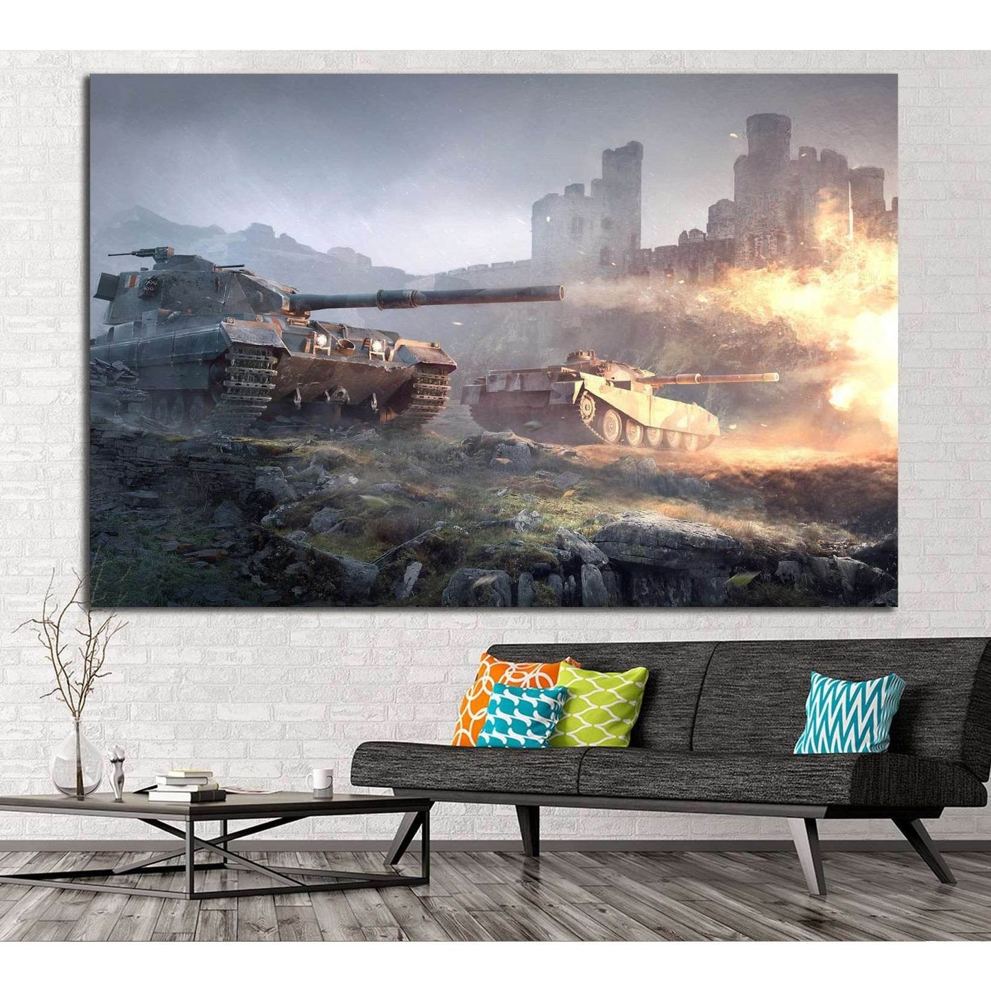 TANK CANVAS ART №226 Ready to Hang Canvas Print - Zellart Canvas Prints ALL_Products, wd-226