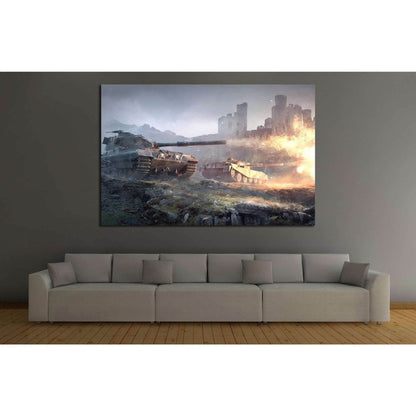 TANK CANVAS ART №226 Ready to Hang Canvas Print - Zellart Canvas Prints ALL_Products, wd-226