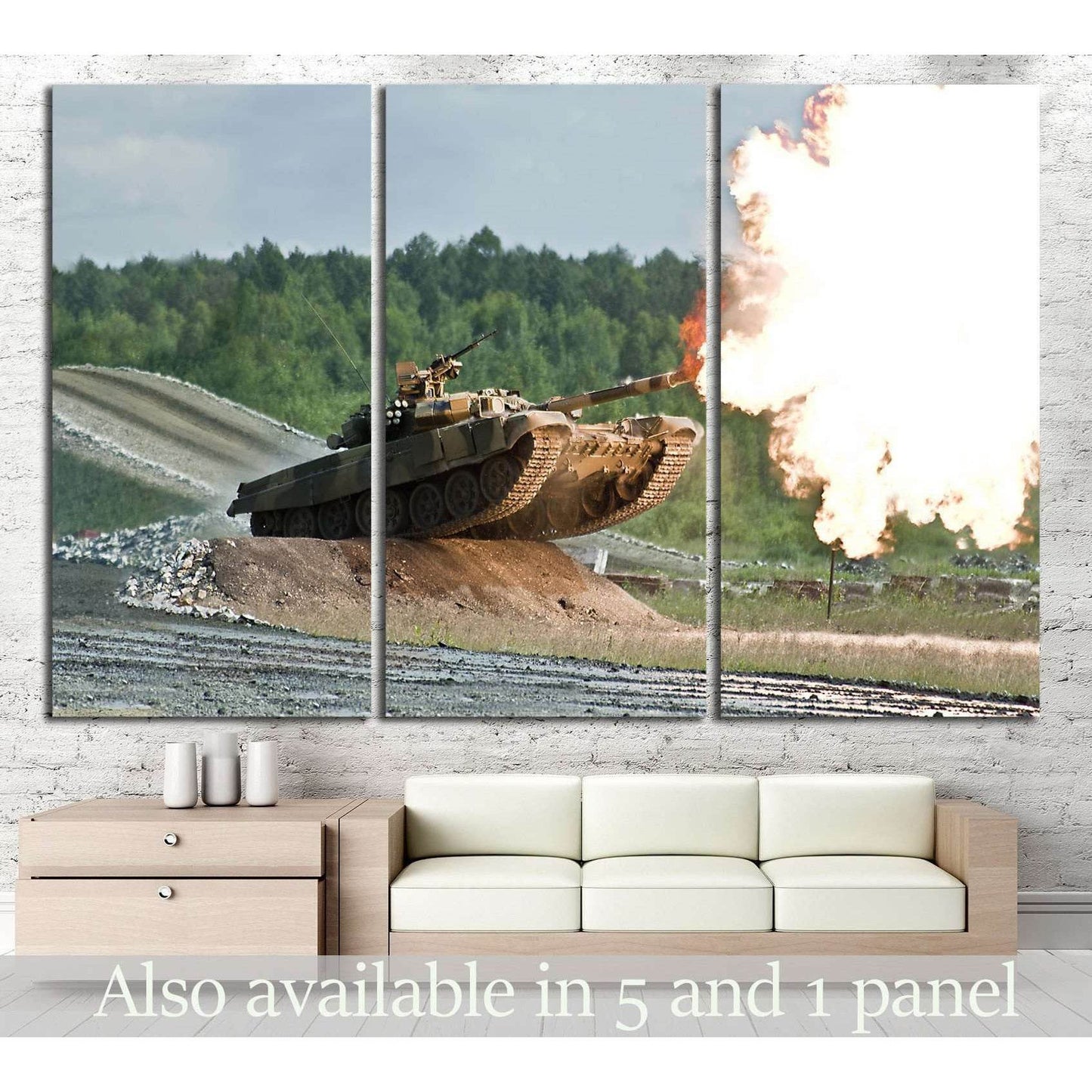 Tank Wall Decor №228 Ready to Hang Canvas Print - Zellart Canvas Prints ALL_Products, wd-228