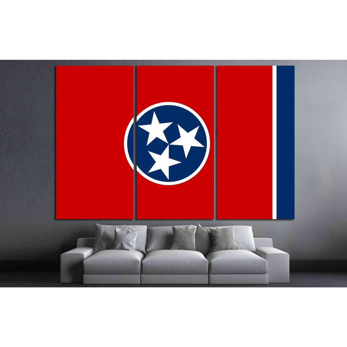 tennessee Flag №690 Ready to Hang Canvas Print - Zellart Canvas Prints ALL_Products, s-690
