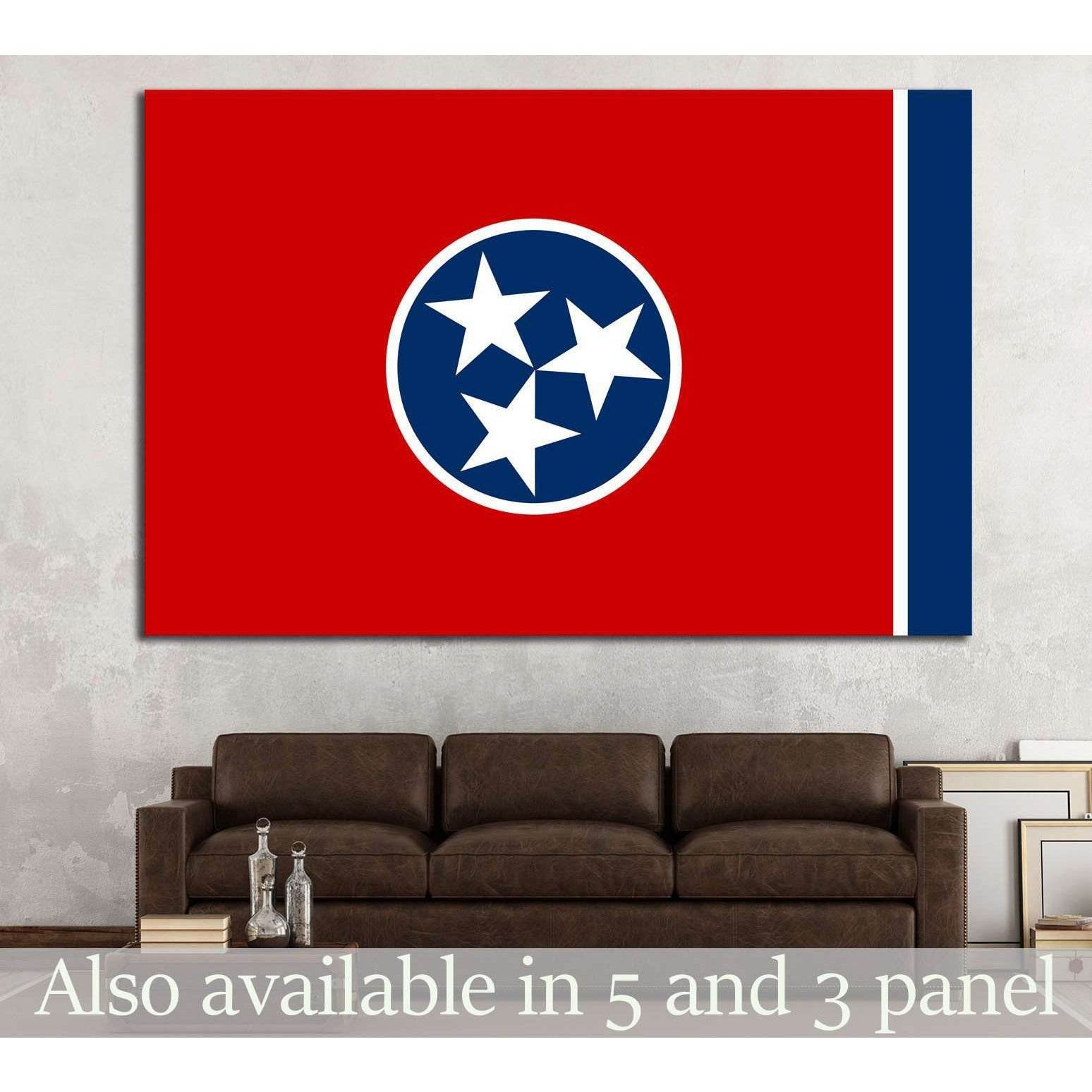 tennessee Flag №690 Ready to Hang Canvas Print - Zellart Canvas Prints ALL_Products, s-690