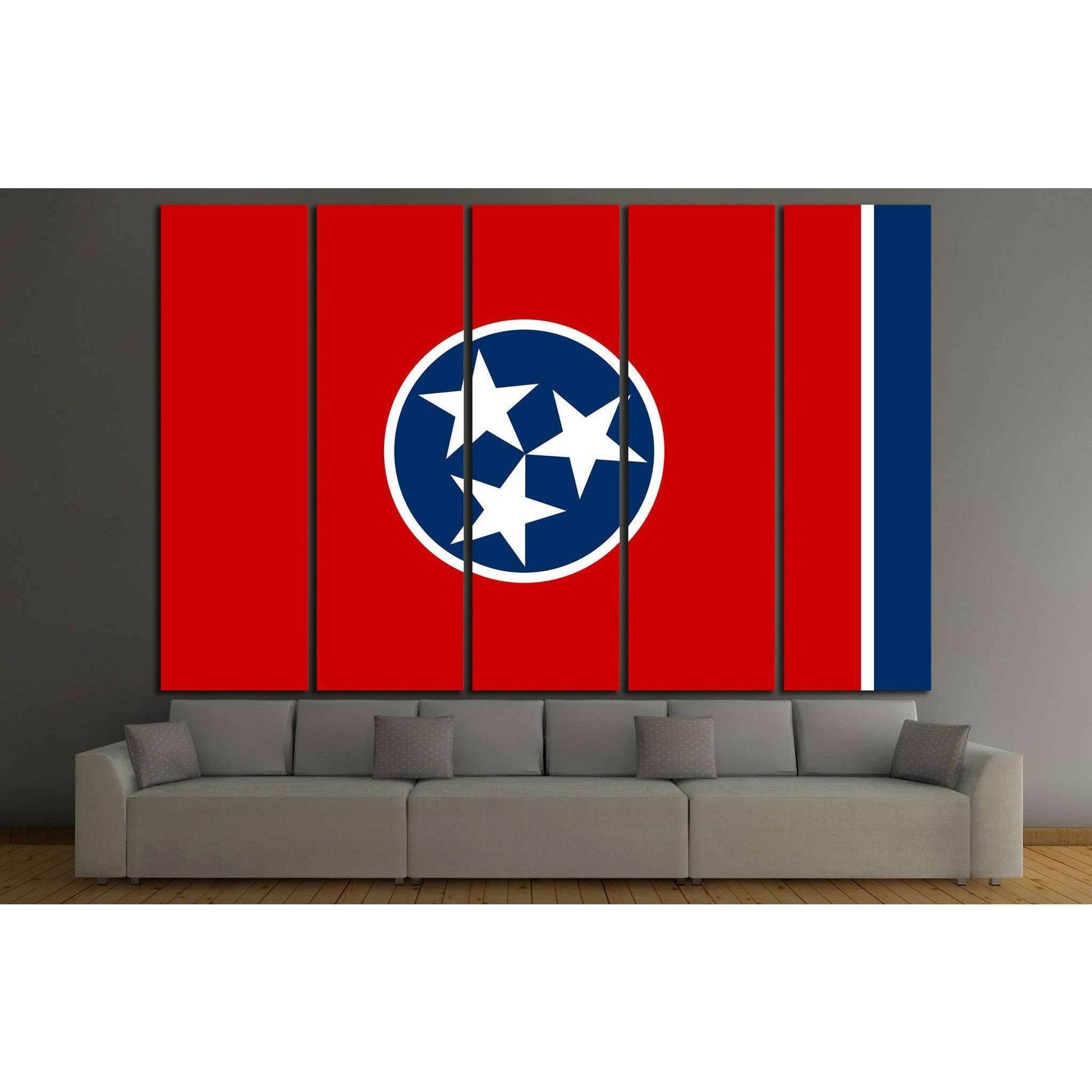 tennessee Flag №690 Ready to Hang Canvas Print - Zellart Canvas Prints ALL_Products, s-690