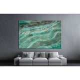 Texture of polished Malachite №1399 Ready to Hang Canvas Print