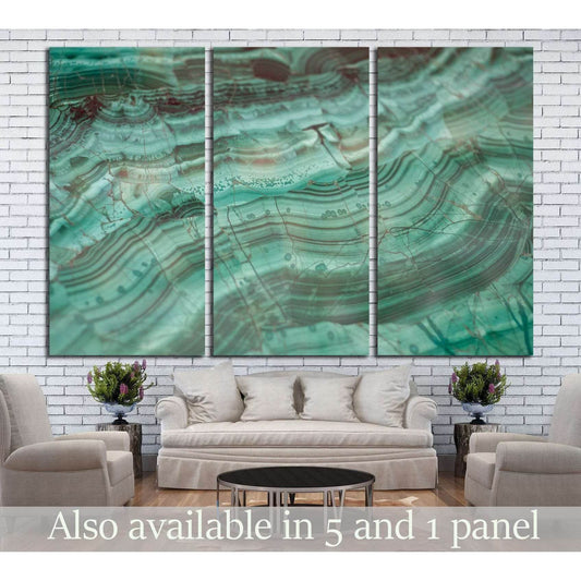 Texture of polished Malachite №1399 Ready to Hang Canvas PrintCanvas art arrives ready to hang, with hanging accessories included and no additional framing required. Every canvas print is hand-crafted, made on-demand at our workshop and expertly stretched