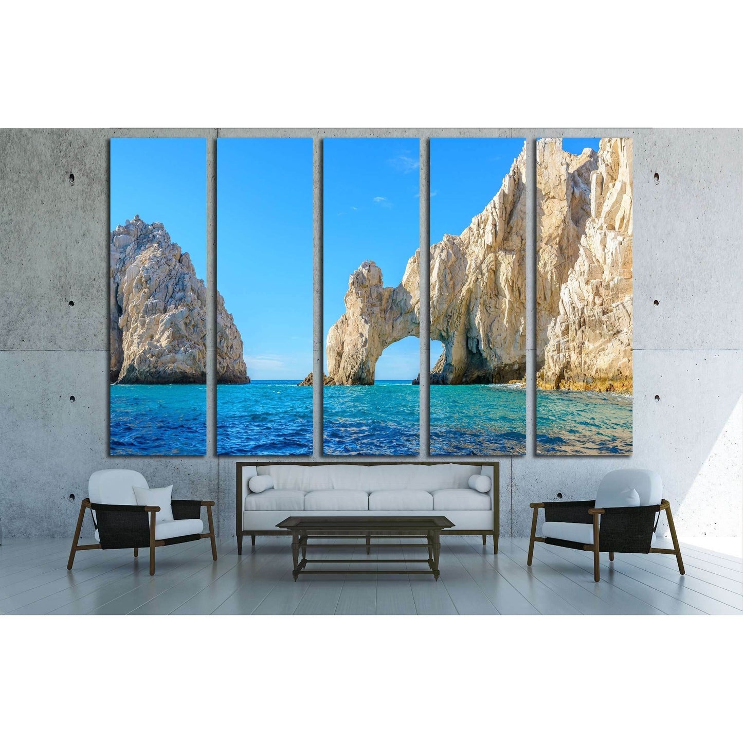 The arch point (El Arco) at Cabo San Lucas, Mexico №3076 Ready to Hang Canvas Print - Zellart Canvas Prints ALL_Products, s-3076