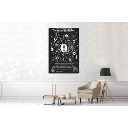 The Art of Craft Beer №3427 Ready to Hang Canvas Print - Zellart Canvas Prints ALL_Products, Beer, s-3427