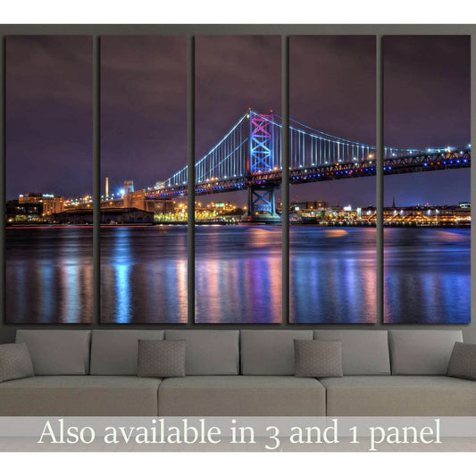 The Benjamin Franklin Bridge №881 Ready to Hang Canvas PrintCanvas art arrives ready to hang, with hanging accessories included and no additional framing required. Every canvas print is hand-crafted, made on-demand at our workshop and expertly stretched a