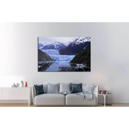 The blue Sawyer Glacier at Tracy Arm Fjord, Alaska №2673 Ready to Hang Canvas Print - Zellart Canvas Prints ALL_Products, s-2673