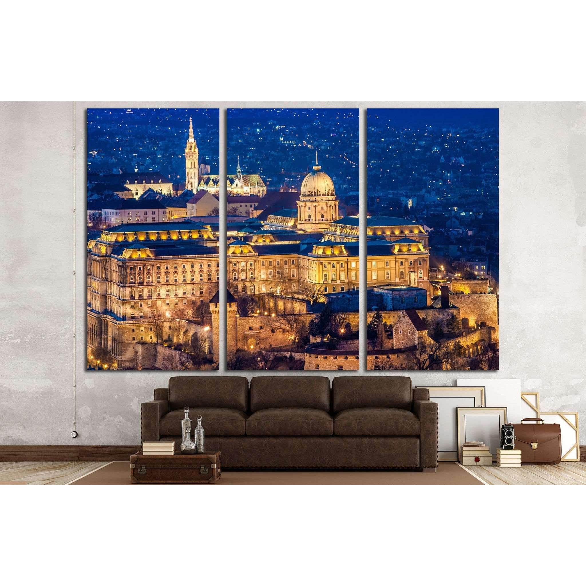 The Buda Castle, Budapest №1770 Ready to Hang Canvas Print