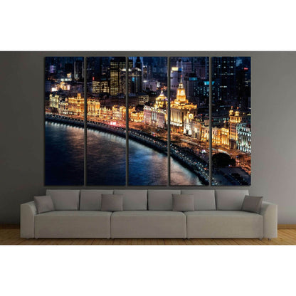 The bund, Shanghai №1536 Ready to Hang Canvas Print - Zellart Canvas Prints ALL_Products, s-1536
