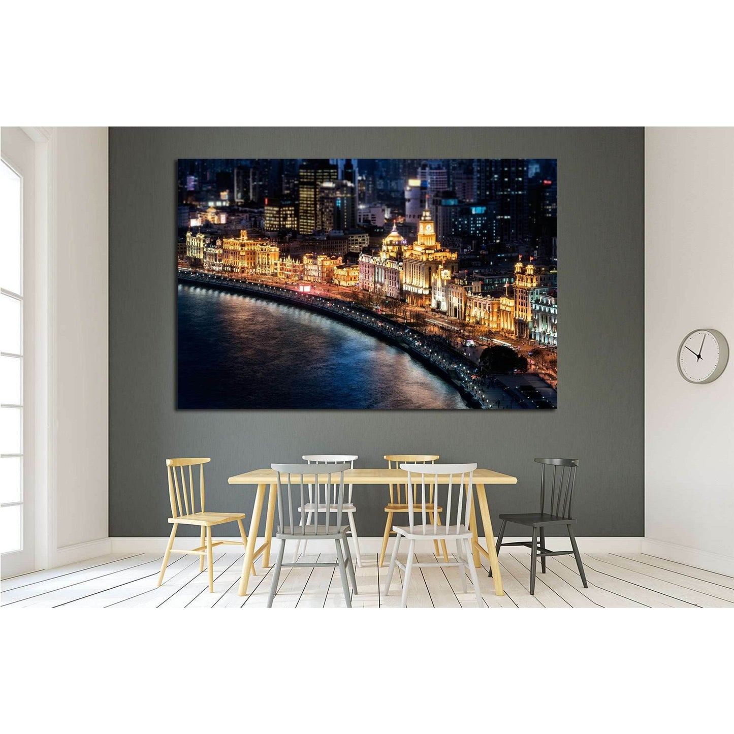 The bund, Shanghai №1536 Ready to Hang Canvas Print - Zellart Canvas Prints ALL_Products, s-1536
