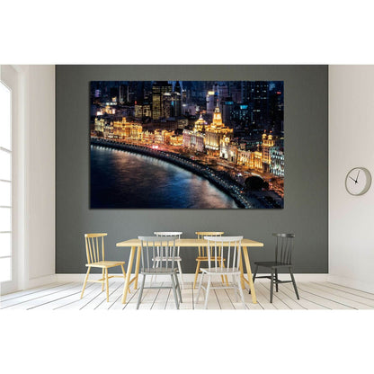 The bund, Shanghai №1536 Ready to Hang Canvas Print - Zellart Canvas Prints ALL_Products, s-1536
