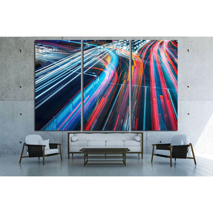 The car light trails in the city №2215 Ready to Hang Canvas PrintCanvas art arrives ready to hang, with hanging accessories included and no additional framing required. Every canvas print is hand-crafted, made on-demand at our workshop and expertly stretc