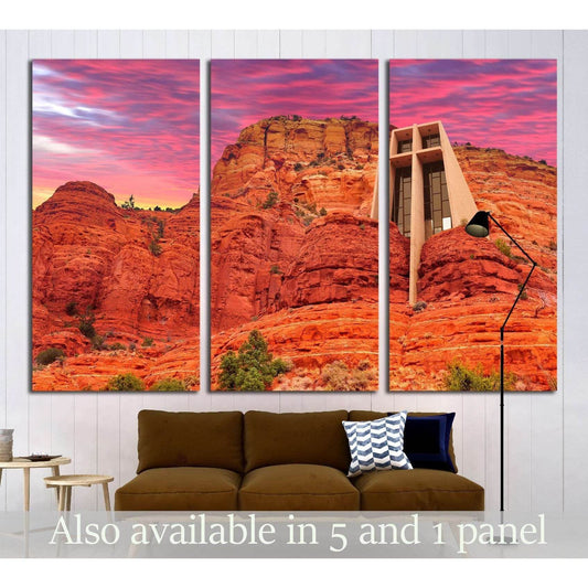 The Chapel of the Holy Cross in Sedona, Arizona, U.S.A. №1983 Ready to Hang Canvas Print - Zellart Canvas Prints ALL_Products, s-1983