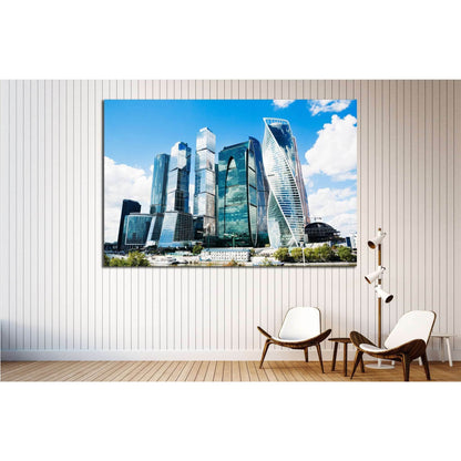 The complex of buildings Moscow City №1556 Ready to Hang Canvas Print - Zellart Canvas Prints ALL_Products, s-1556