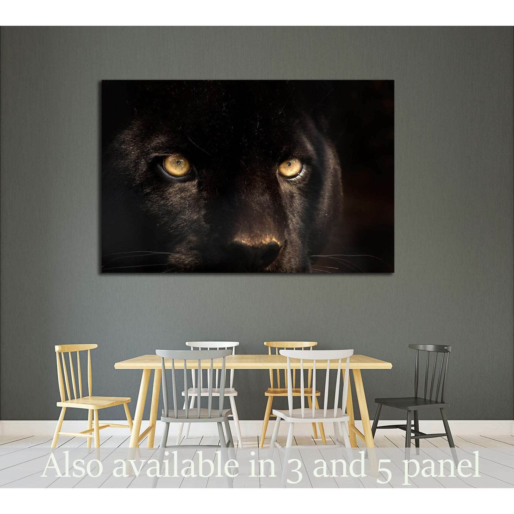 The eyes of a black panther №2332 Ready to Hang Canvas Print - Zellart Canvas Prints ALL_Products, s-2332