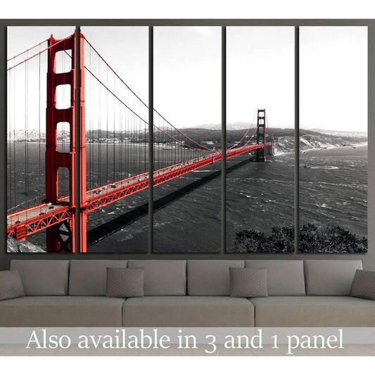 The Golden Gate Bridge on a monochromatic background №2607 Ready to Hang Canvas PrintCanvas art arrives ready to hang, with hanging accessories included and no additional framing required. Every canvas print is hand-crafted, made on-demand at our workshop