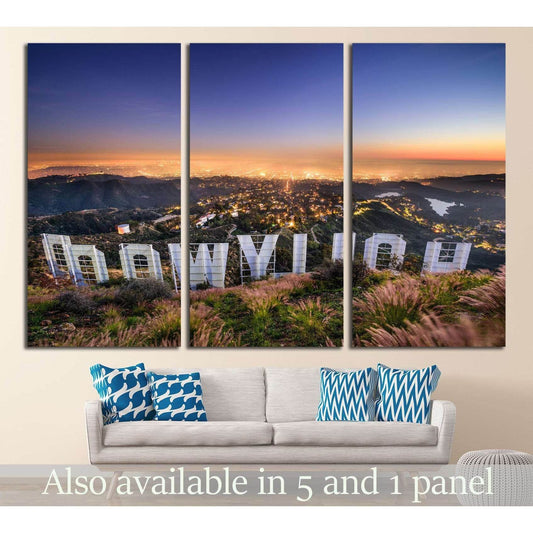 The Hollywood sign, LOS ANGELES, CALIFORNIA №1218 Ready to Hang Canvas Print - Zellart Canvas Prints ALL_Products, s-1218