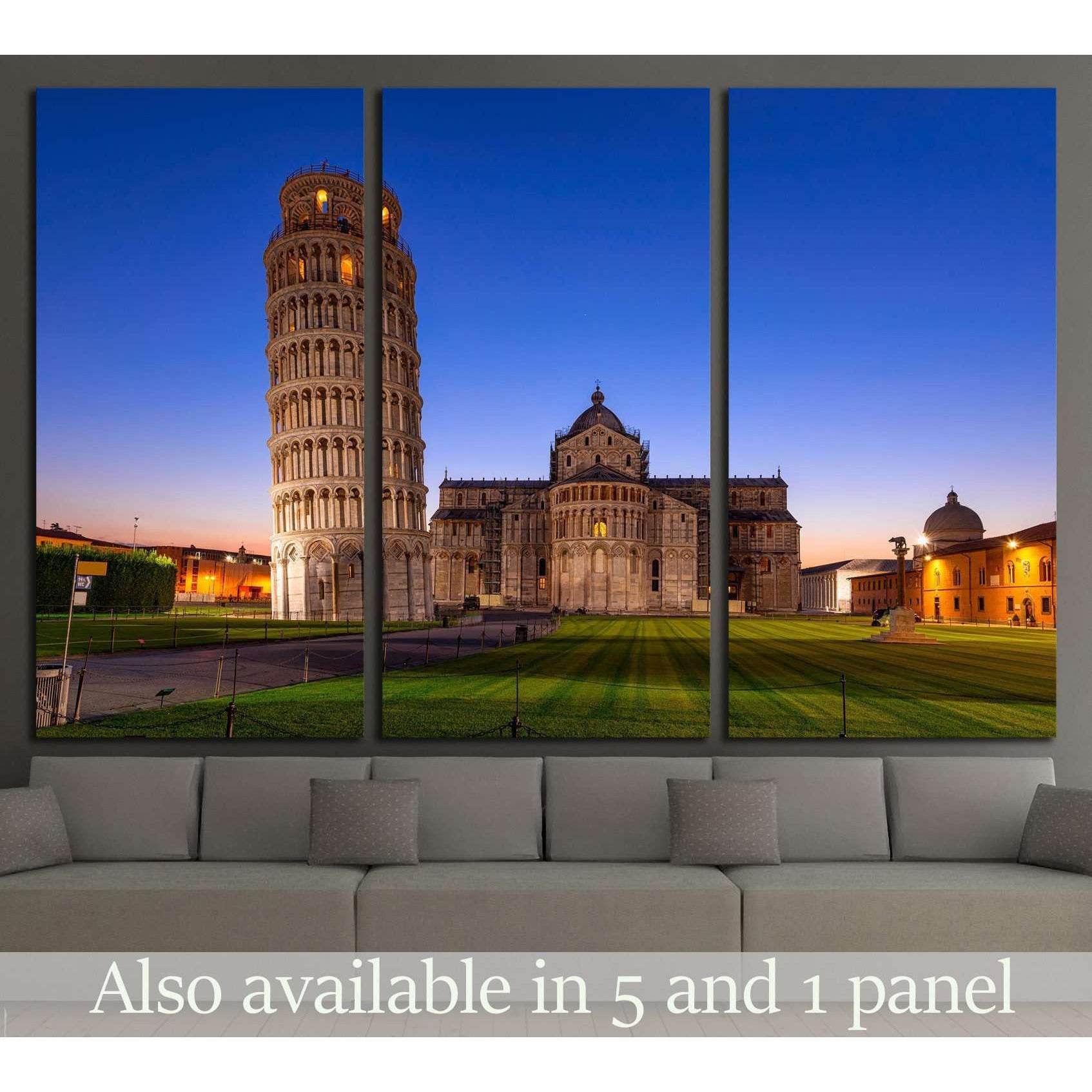 The Leaning Tower of Pisa, Italy №1257 Ready to Hang Canvas Print - Zellart Canvas Prints ALL_Products, s-1257