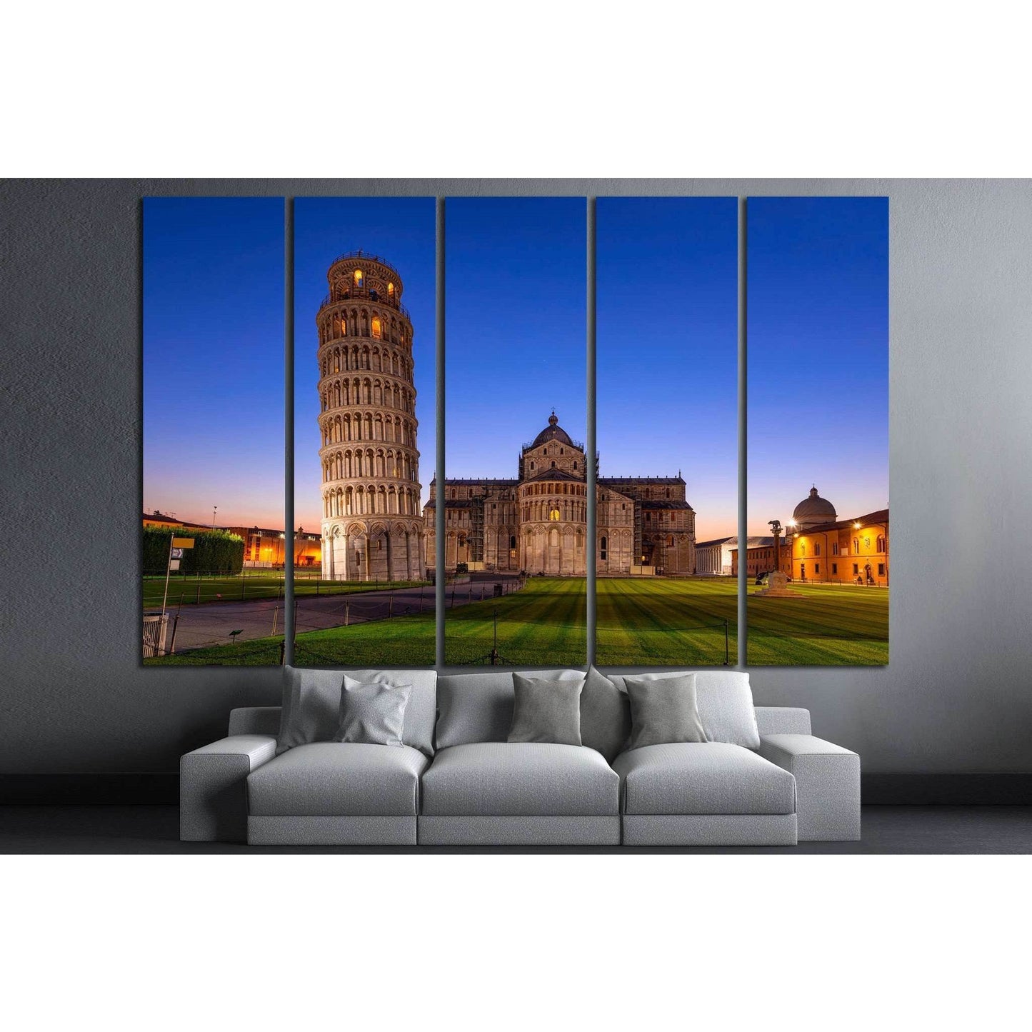 The Leaning Tower of Pisa, Italy №1257 Ready to Hang Canvas Print - Zellart Canvas Prints ALL_Products, s-1257