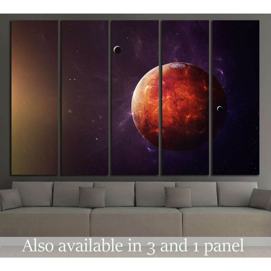 The Mars shot from space showing all they beauty. №2454 Ready to Hang Canvas Print - Zellart Canvas Prints ALL_Products, s-2454