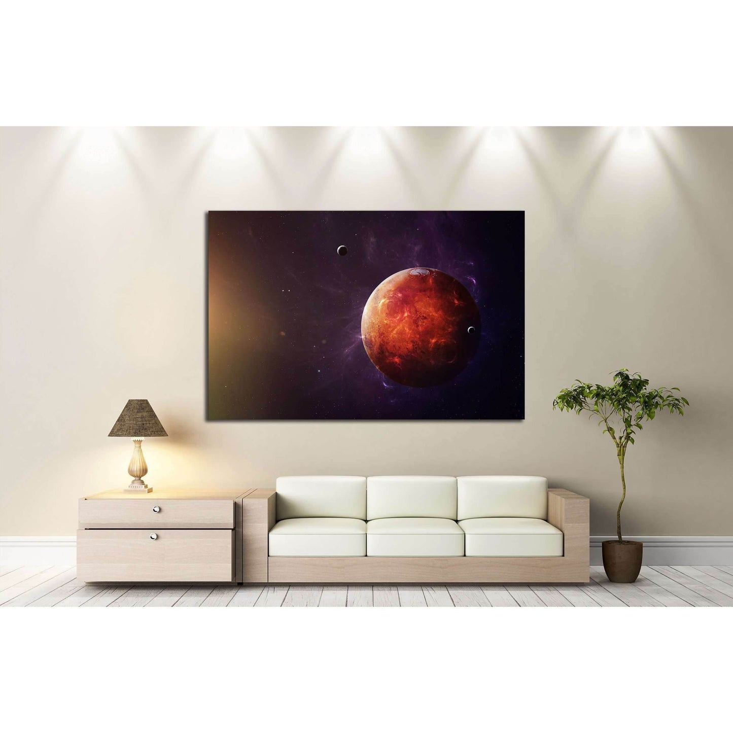 The Mars shot from space showing all they beauty. №2454 Ready to Hang Canvas Print - Zellart Canvas Prints ALL_Products, s-2454