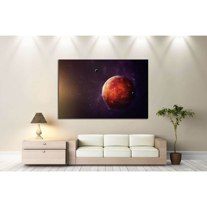 The Mars shot from space showing all they beauty. №2454 Ready to Hang Canvas Print - Zellart Canvas Prints ALL_Products, s-2454