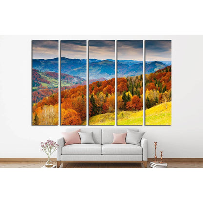 the mountain autumn landscape №750 Ready to Hang Canvas Print - Zellart Canvas Prints ALL_Products, s-750