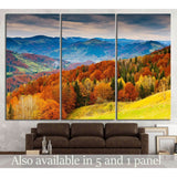 the mountain autumn landscape №750 Ready to Hang Canvas Print