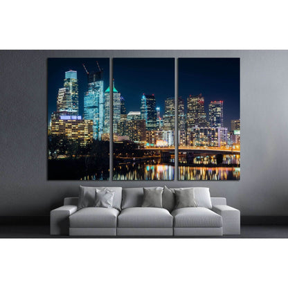 The Philadelphia skyline and Schuylkill River at night, Pennsylvania №2026 Ready to Hang Canvas PrintCanvas art arrives ready to hang, with hanging accessories included and no additional framing required. Every canvas print is hand-crafted, made on-demand