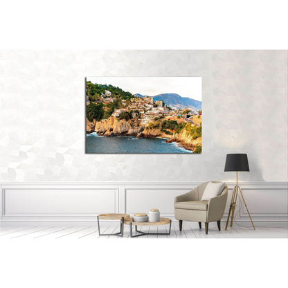 The rock La Quebrada, one of the most famous tourist attractions in Acapulco, Mexico №2395 Ready to Hang Canvas Print - Zellart Canvas Prints ALL_Products, s-2395