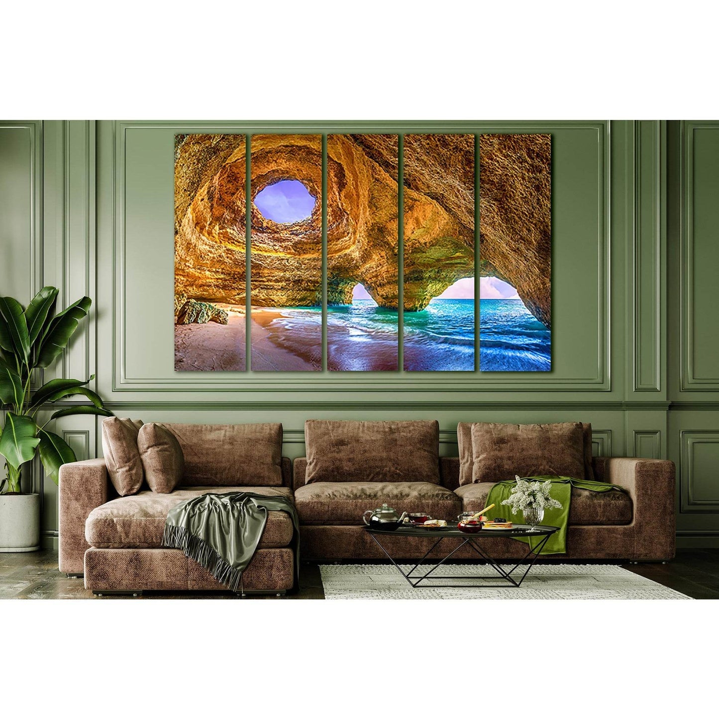 The Sea Cave №SL182 Ready to Hang Canvas Print - Zellart Canvas Prints 0new, ALL_Products, Beach Ocean & Waves