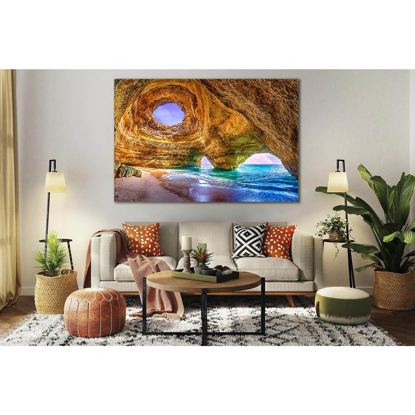 The Sea Cave №SL182 Ready to Hang Canvas Print - Zellart Canvas Prints 0new, ALL_Products, Beach Ocean & Waves