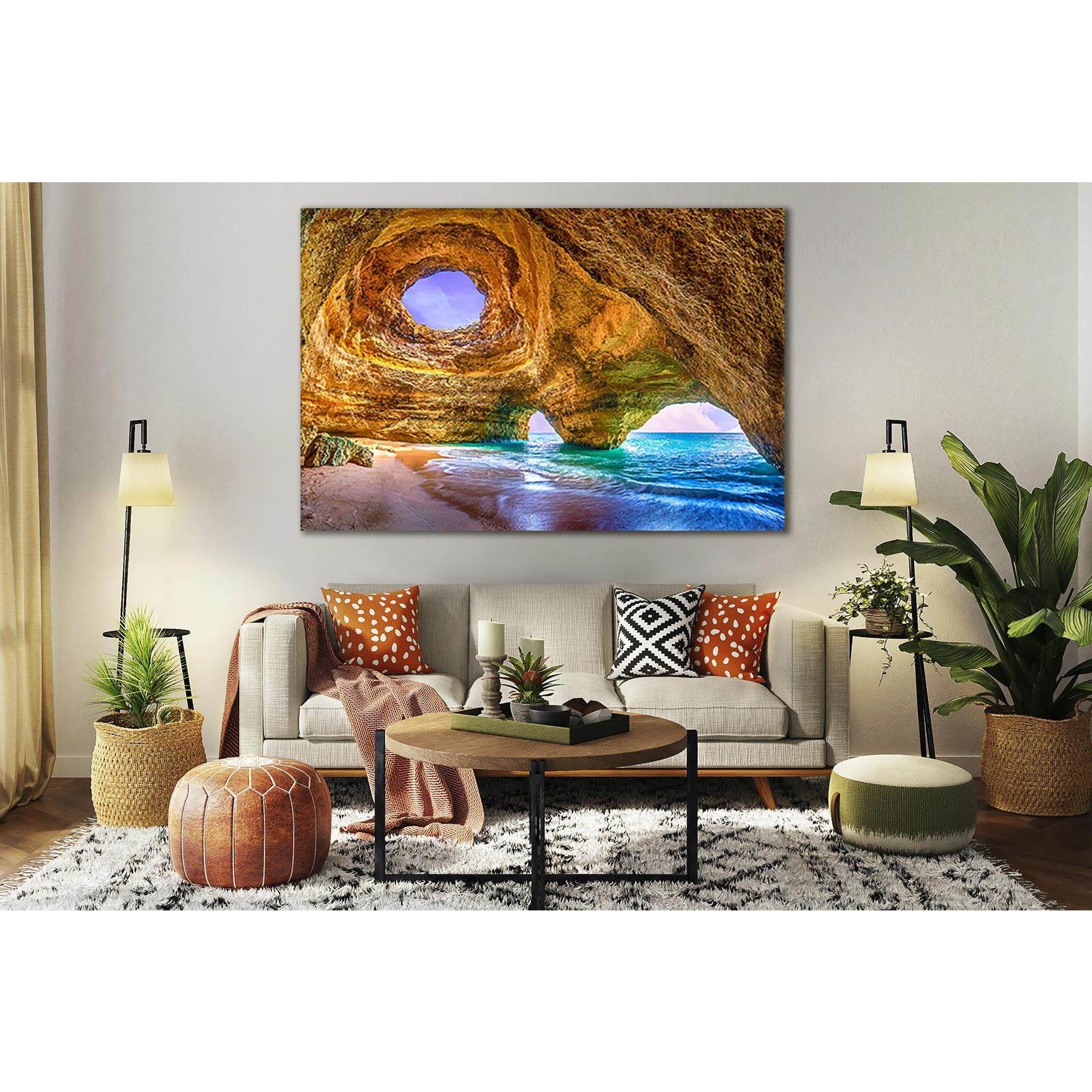 The Sea Cave №SL182 Ready to Hang Canvas Print - Zellart Canvas Prints 0new, ALL_Products, Beach Ocean & Waves