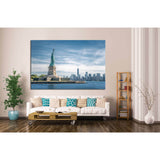 The statue of Liberty and Manhattan, New York №1292 Ready to Hang Canvas Print