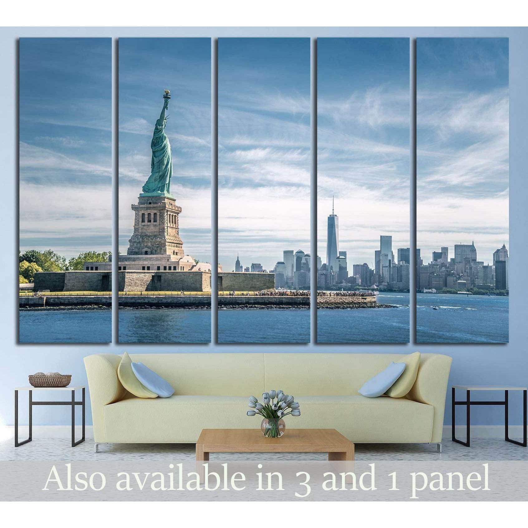 The statue of Liberty and Manhattan, New York №1292 Ready to Hang Canvas PrintCanvas art arrives ready to hang, with hanging accessories included and no additional framing required. Every canvas print is hand-crafted, made on-demand at our workshop and ex