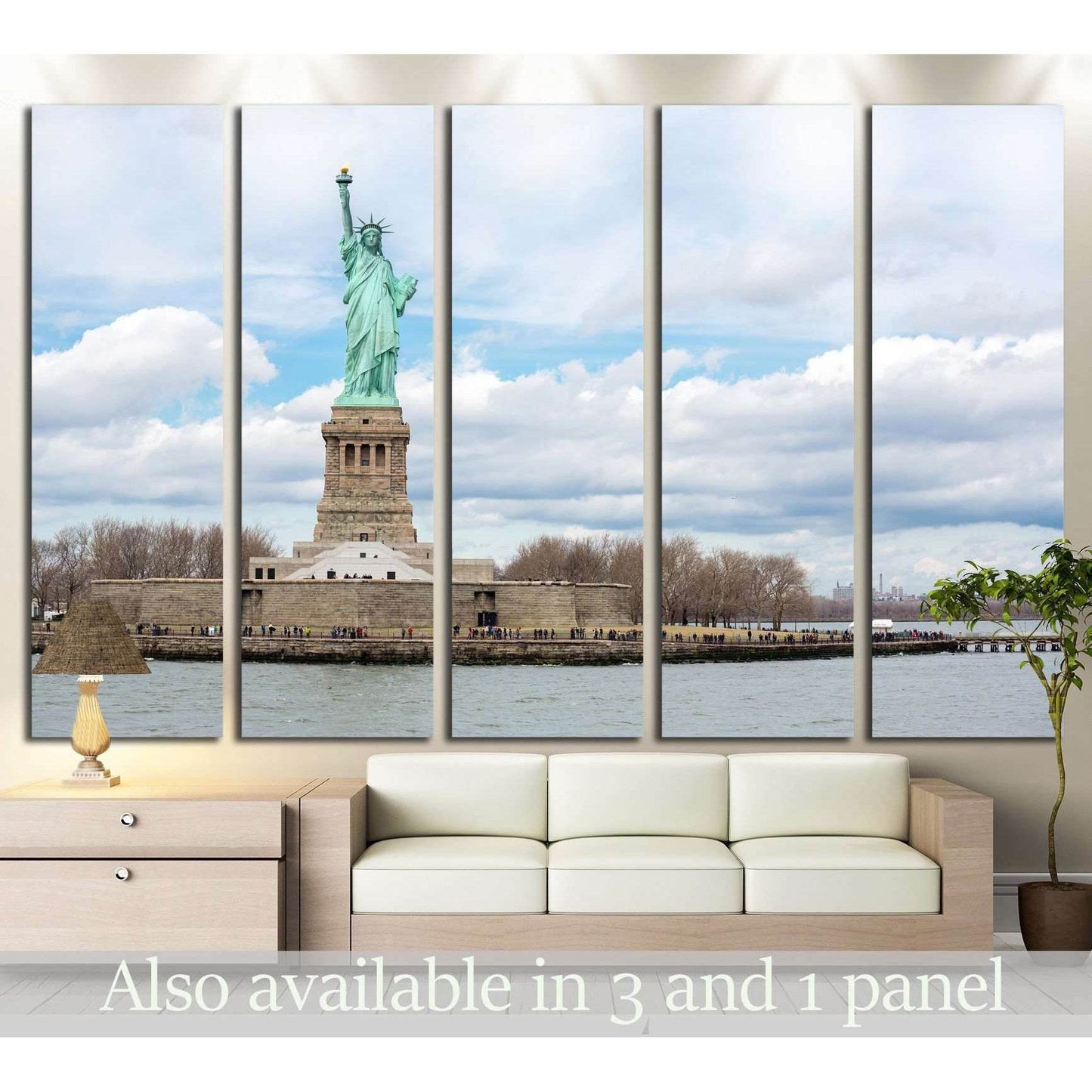 The Statue of Liberty in New York City №1210 Ready to Hang Canvas Print - Zellart Canvas Prints 0_NY_ART, ALL_Products, s-1210