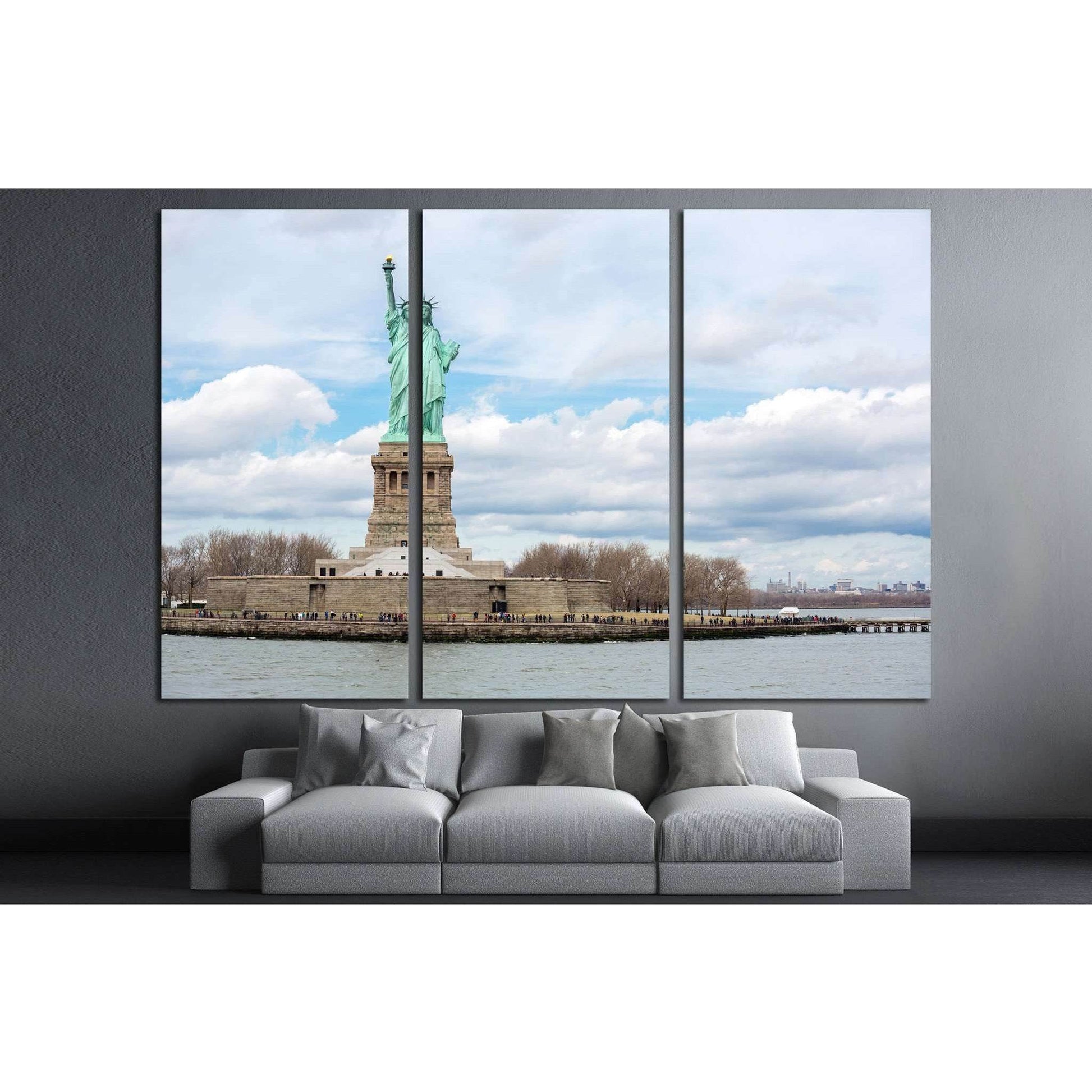 The Statue of Liberty in New York City №1210 Ready to Hang Canvas Print - Zellart Canvas Prints 0_NY_ART, ALL_Products, s-1210