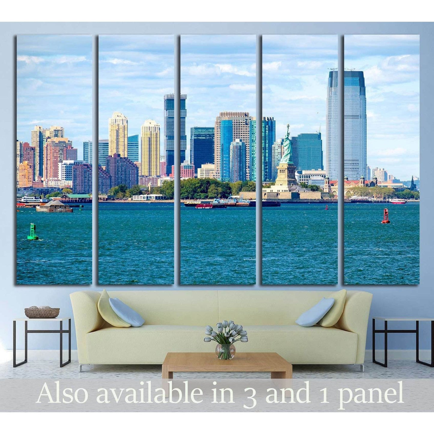 The Statue of Liberty in New York City №1256 Ready to Hang Canvas Print - Zellart Canvas Prints 0_NY_ART, ALL_Products, s-1256