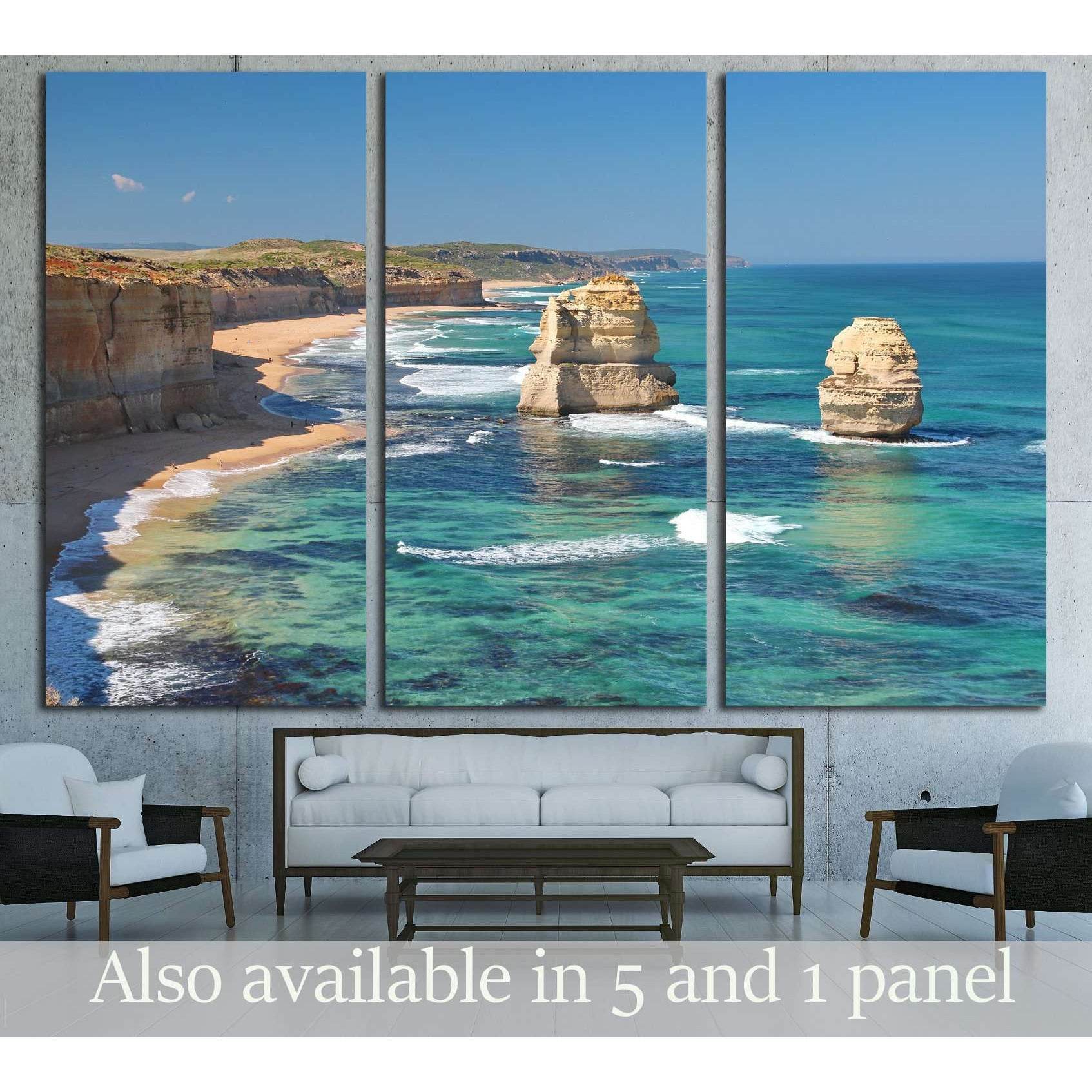 The Twelve Apostles, Australia №2697 Ready to Hang Canvas Print - Zellart Canvas Prints ALL_Products, s-2697