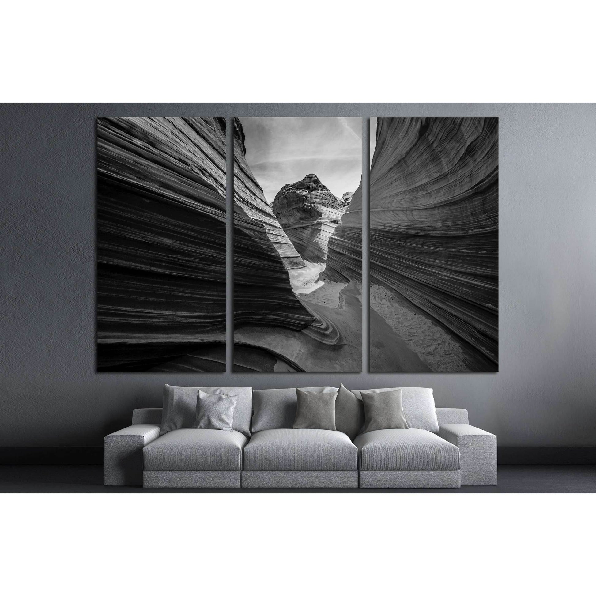 The Wave, Arizona Black and White №2930 Ready to Hang Canvas PrintCanvas art arrives ready to hang, with hanging accessories included and no additional framing required. Every canvas print is hand-crafted, made on-demand at our workshop and expertly stret