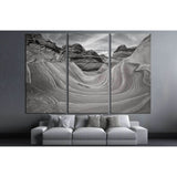 The Wave black and white №2929 Ready to Hang Canvas Print