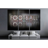 The word Football written in vintage letterpress type №2127 Ready to Hang Canvas Print