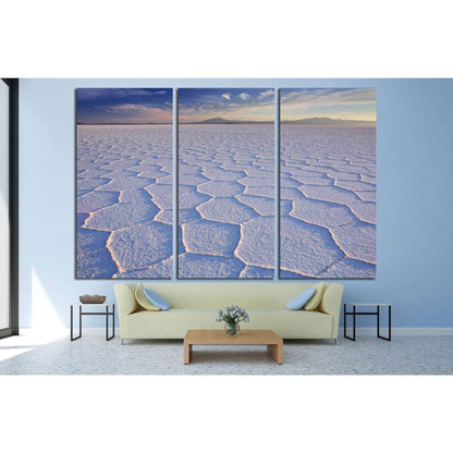 The world's largest salt flat, Salar de Uyuni in Bolivia, photographed at sunrise №1981 Ready to Hang Canvas PrintCanvas art arrives ready to hang, with hanging accessories included and no additional framing required. Every canvas print is hand-crafted, m